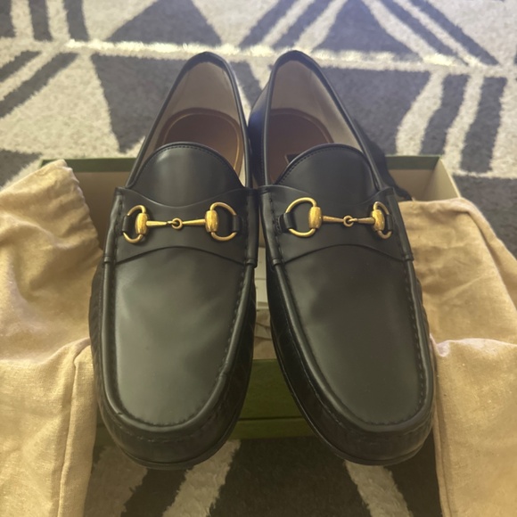 Black Gucci Betis Glamour Nero loafers main image 8